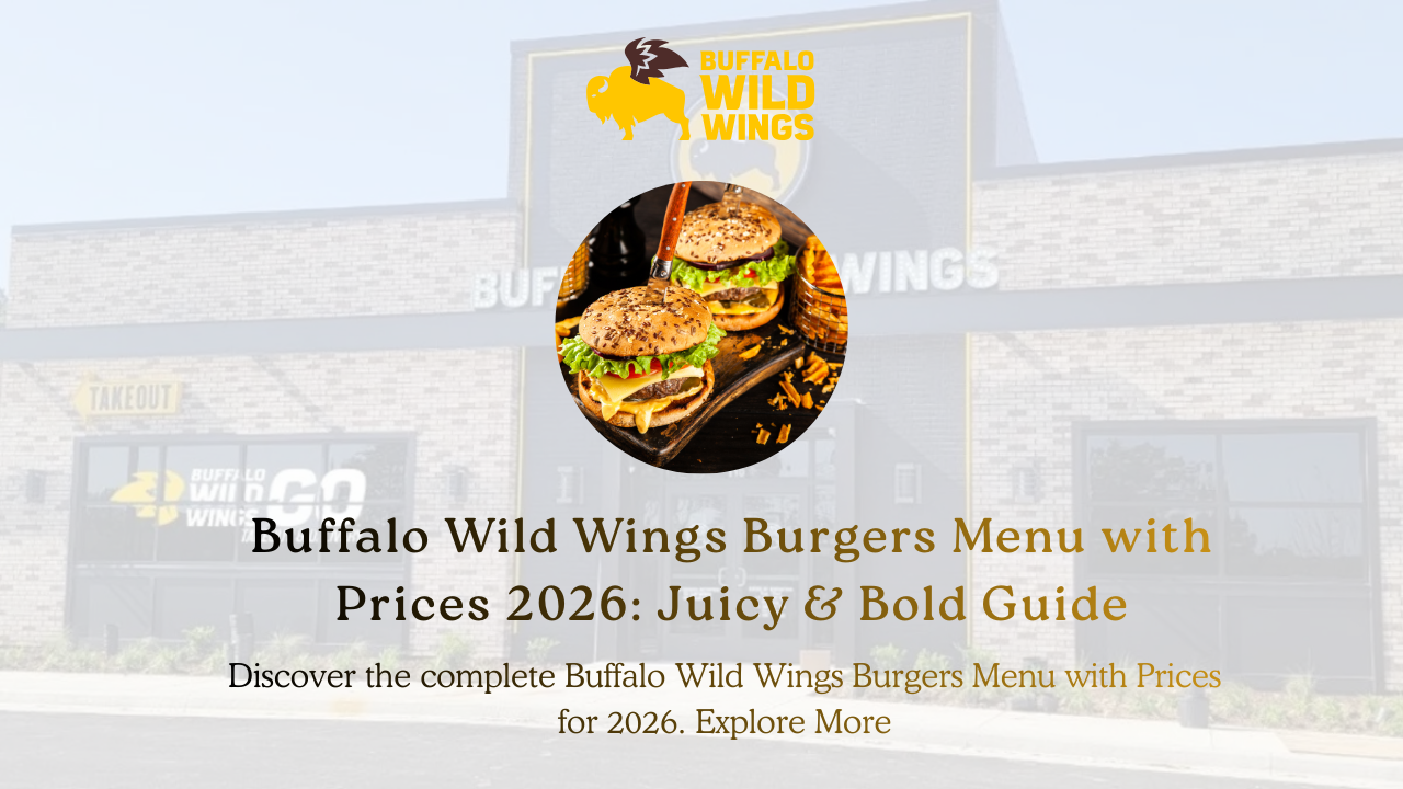 Buffalo Wild Wings Burgers Menu with Prices February 2026: Juicy & Bold Guide