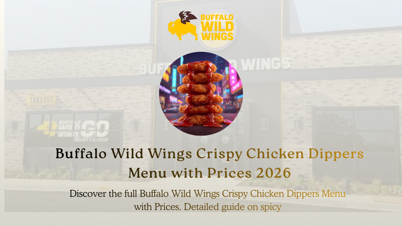 Buffalo Wild Wings Crispy Chicken Dippers Menu with Prices 2026