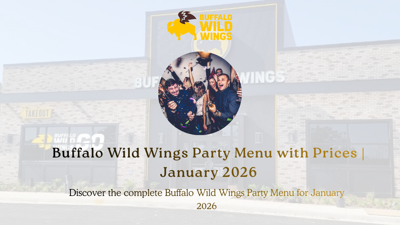 Buffalo Wild Wings Party Menu