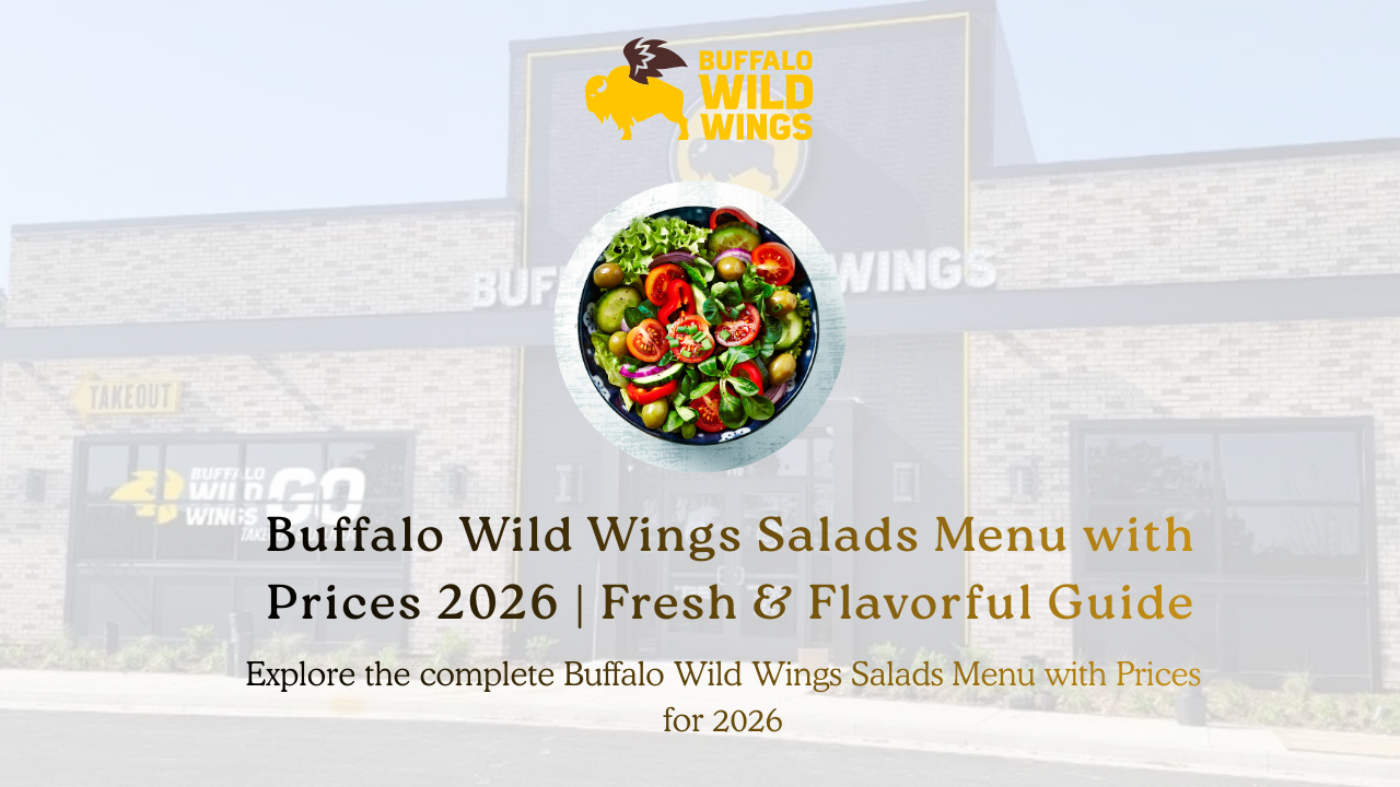 Buffalo Wild Wings Salads Menu with Prices January 2026